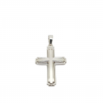 Croce in oro bianco k14 (code H1822)
